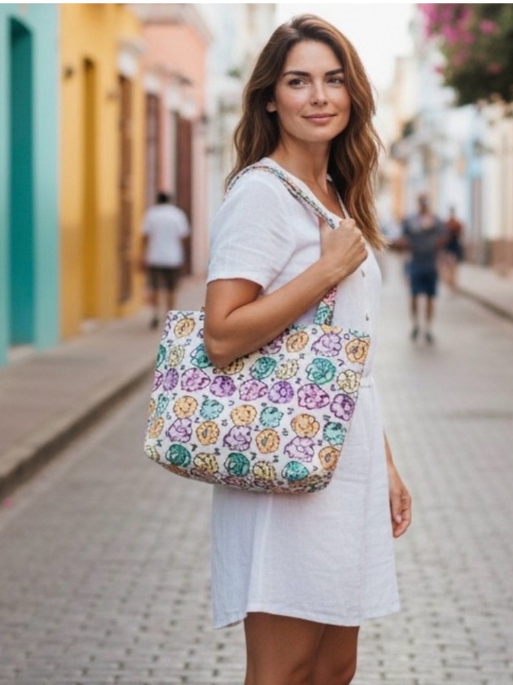 Chanel Pastel Floral Canvas Tote NWT